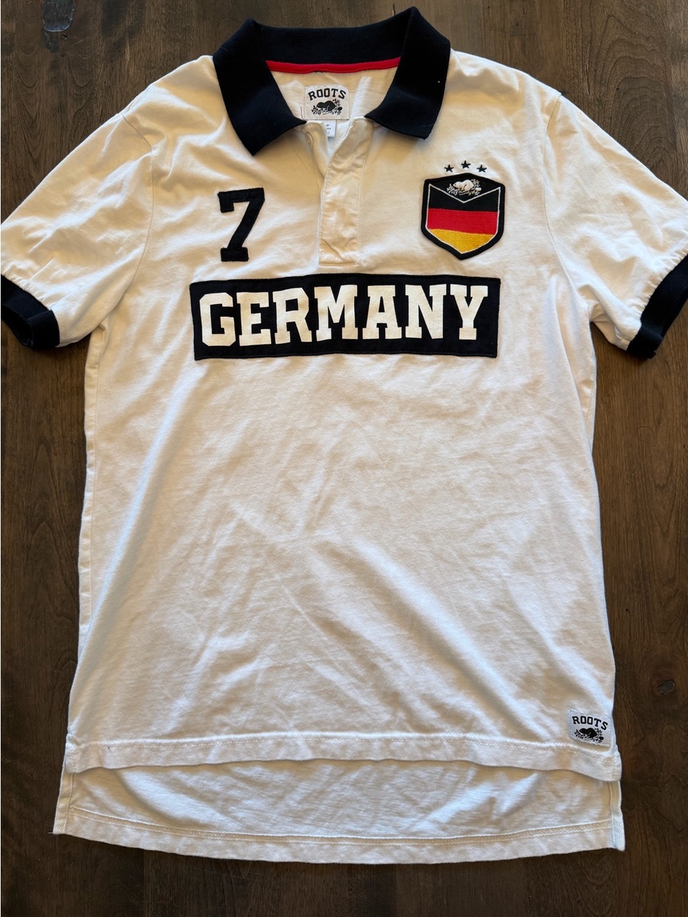 Vintage Roots Germany World Cup Polo Shirt - Size S - Blokecore Retro